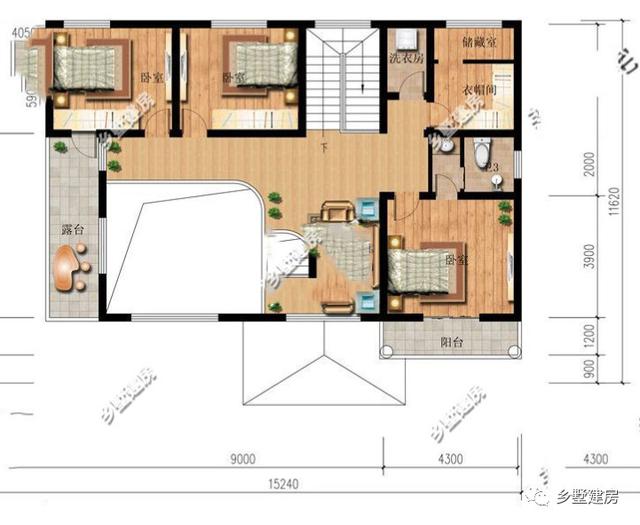 2層新農(nóng)村自建房設(shè)計(jì)圖，想要建房的這個(gè)戶型可以做參考
