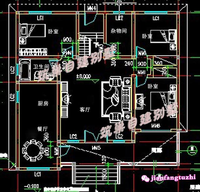 一層半農(nóng)村自建別墅設(shè)計(jì)圖，可以拿回家給父母盡盡孝心了