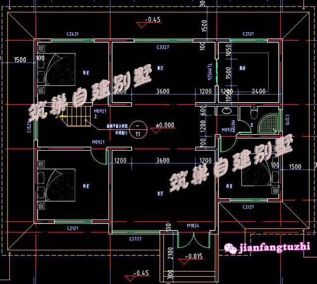 一層半農(nóng)村自建別墅設(shè)計(jì)圖，可以拿回家給父母盡盡孝心了