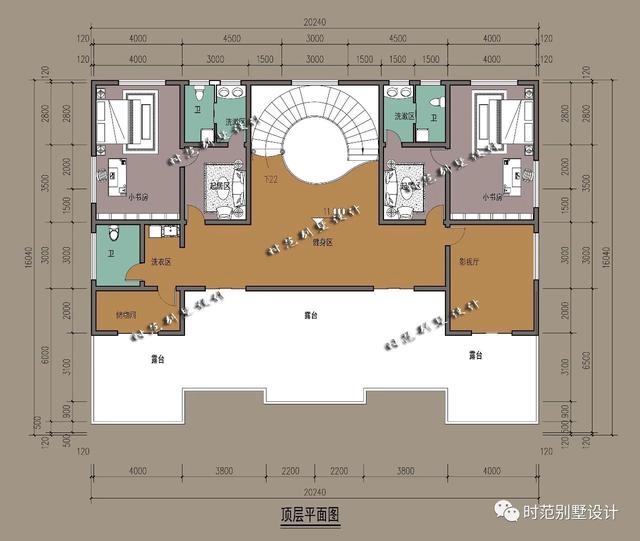 復(fù)式四層雙拼中式別墅，帶旋轉(zhuǎn)樓梯和露臺，是大家庭的最佳選擇