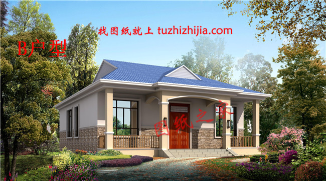 最漂亮的一層平房圖片及設(shè)計圖，造價18萬左右，結(jié)構(gòu)簡單易于施工