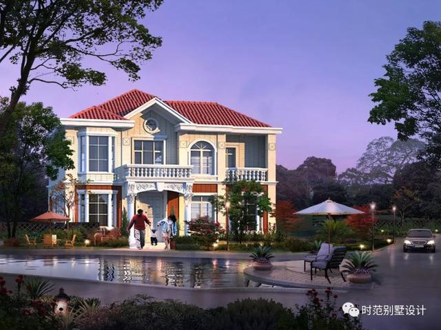 簡潔二層歐式別墅設計圖，低調、簡潔、田園、舒適，適合自建