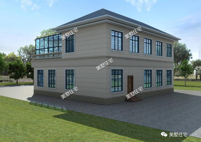 農(nóng)村二層別墅設(shè)計(jì)圖，4室2廳+娛樂室+陽(yáng)光房，布局好，居住舒適