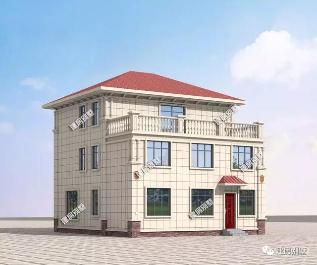 農(nóng)村別墅設計圖，10.5×13.5米，外觀對稱設計，一種別樣的美麗