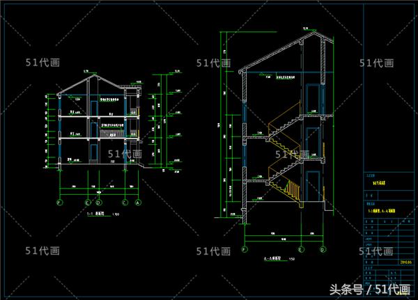 復(fù)式3層獨(dú)棟別墅全套設(shè)計(jì)施工圖紙，外觀造型簡潔大氣，功能分區(qū)合理