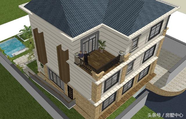 歐式三層別墅設(shè)計(jì)圖，帶游泳池+菜園，大概是所有人的理想住所了