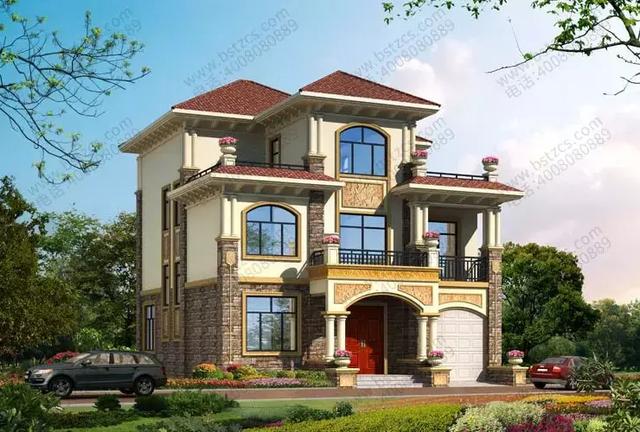 三層農(nóng)村別墅設(shè)計圖，7臥+健身房+雙露臺，最大程度上滿足了生活需要