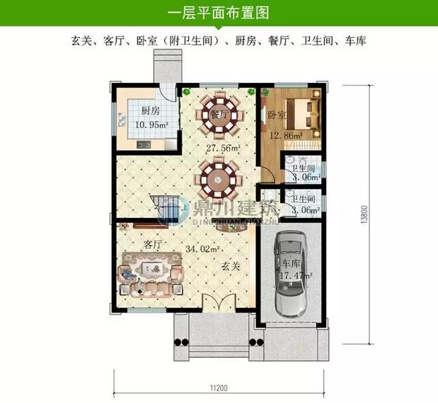 三層農(nóng)村別墅設(shè)計圖，7臥+健身房+雙露臺，最大程度上滿足了生活需要