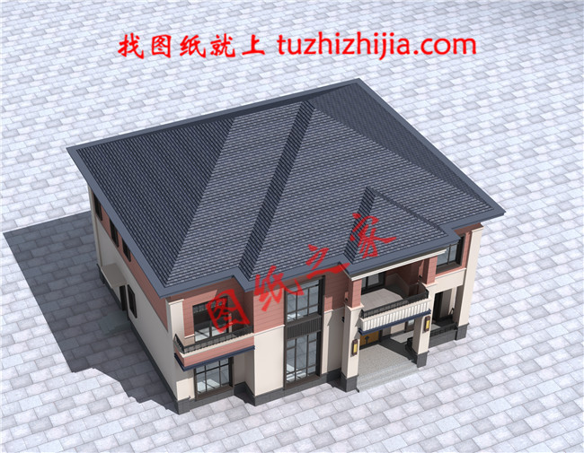 2018二層農(nóng)村新款別墅圖片及施工圖，新中式風(fēng)格古典大氣