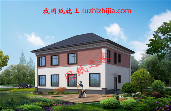 2018二層農(nóng)村新款別墅圖片及施工圖，新中式風(fēng)格古典大氣