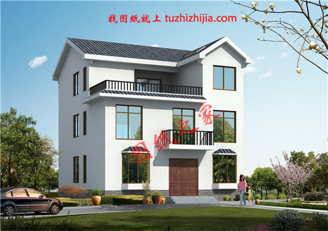 120平米三層30萬別墅圖片大全及全套施工圖，外觀簡潔大方