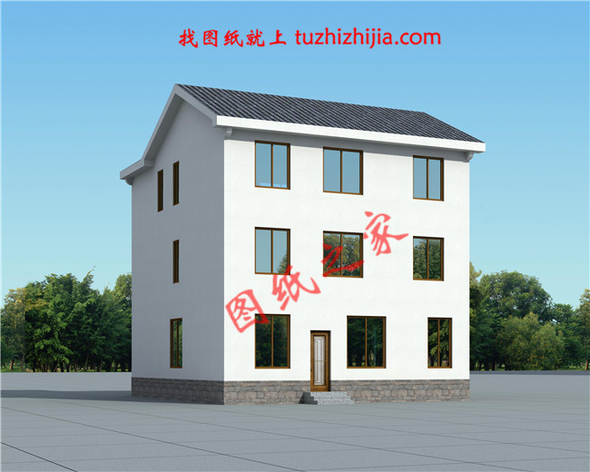 120平米三層30萬別墅圖片大全及全套施工圖，外觀簡潔大方