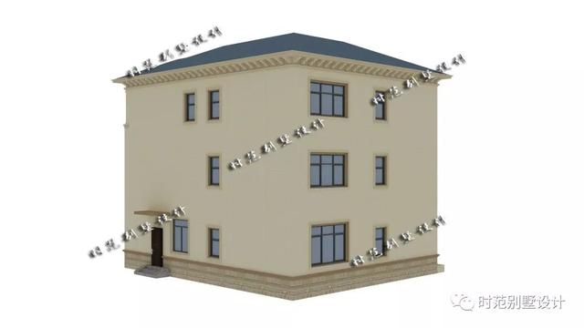 歐式三層復(fù)式別墅設(shè)計圖，7室3廳，帶大露臺附裝修效果圖