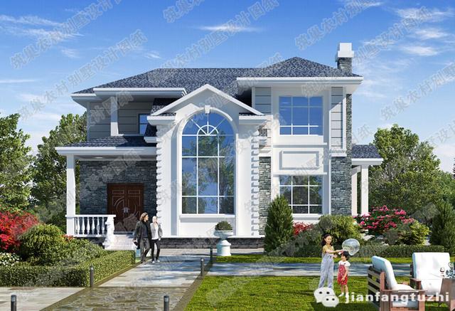 今年爆款二層中式平屋頂自建房設(shè)計(jì)圖紙，簡(jiǎn)單大氣，造價(jià)不高，施工簡(jiǎn)便