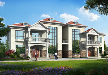 農(nóng)村二層半小別墅設(shè)計(jì)圖紙，客廳中空，圖紙為一戶的戶型