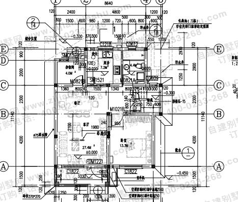 2款占地面積80平左右二層農(nóng)村自建房全套設(shè)計(jì)施工圖，戶型簡單大方，造價(jià)不高