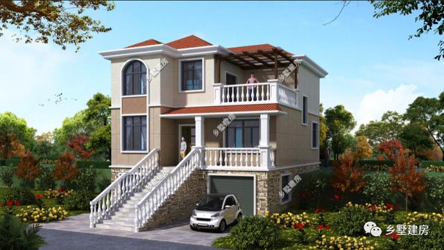 開間不到10米的農(nóng)村自建房設(shè)計圖，空間布局合理，錯落有致