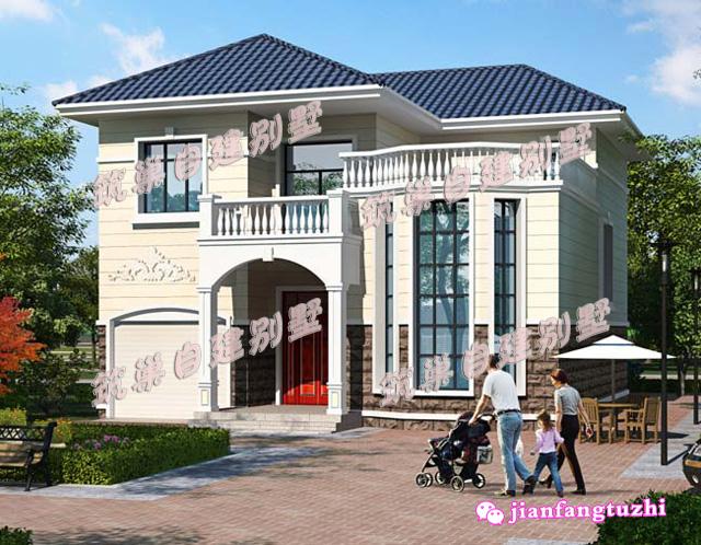 二層農(nóng)村別墅設(shè)計圖，帶部分施工實拍圖，造型簡約大氣經(jīng)濟(jì)實用