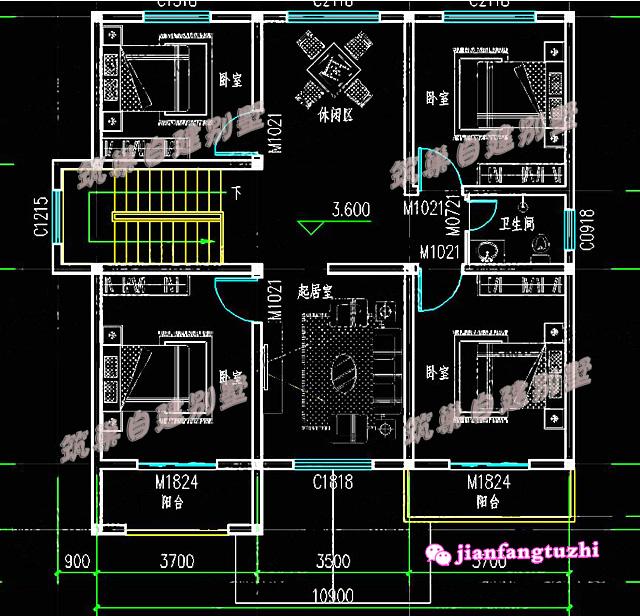 5棟二層帶陽臺(tái)獨(dú)棟小別墅設(shè)計(jì)圖效果圖，漂亮又實(shí)用