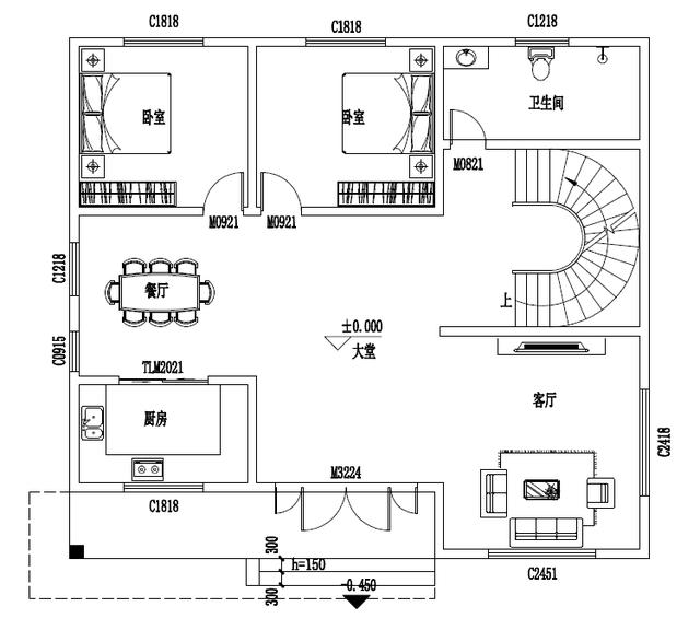 喜歡就收藏啦，5套二層別墅設(shè)計(jì)圖，戶型超級(jí)棒