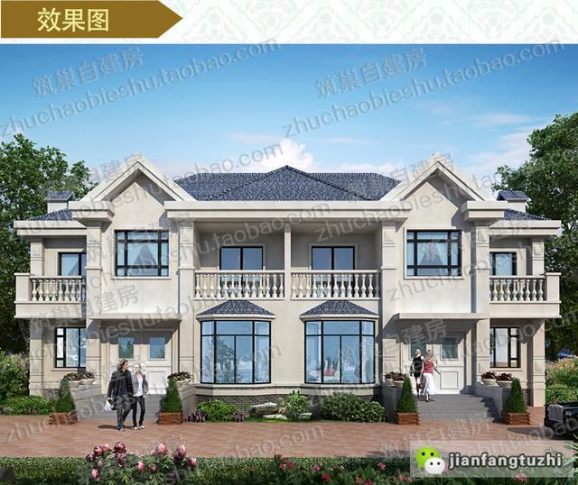 2棟熱款二層雙拼農(nóng)村自建房全套設(shè)計施工圖，造價35萬以內(nèi)，需要的看看