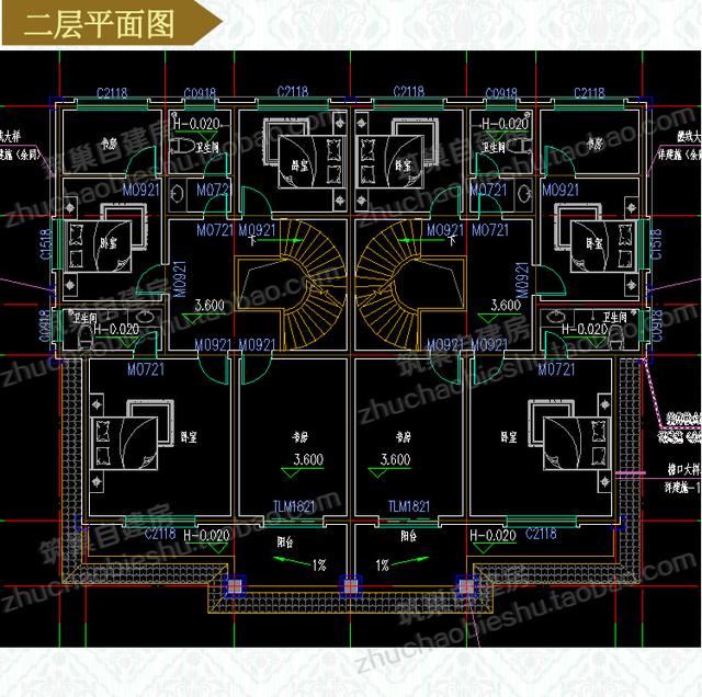 2棟熱款二層雙拼農(nóng)村自建房全套設(shè)計施工圖，造價35萬以內(nèi)，需要的看看