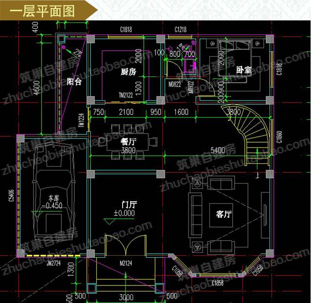 推薦2款高品質(zhì)設(shè)計(jì)圖紙，三層農(nóng)村自建別墅帶挑空客廳+落地窗