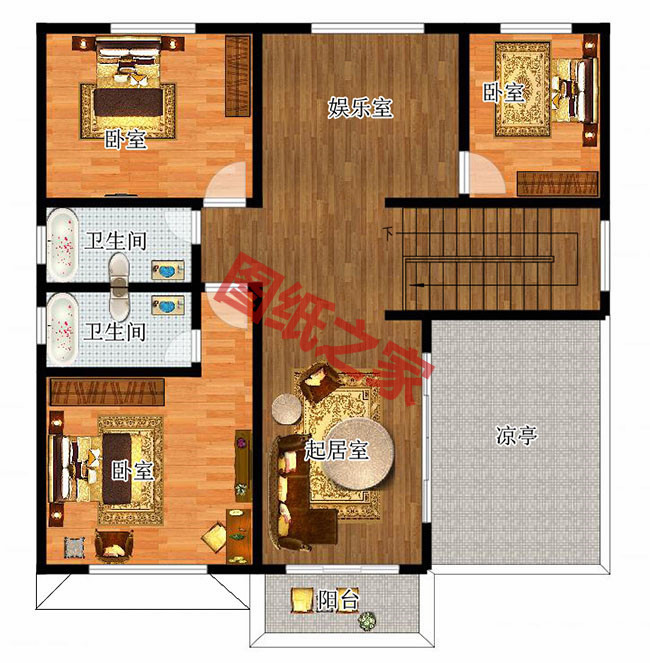 2025新款三間二層別墅設(shè)計(jì)圖，簡單實(shí)用造價(jià)低，款款熱銷！