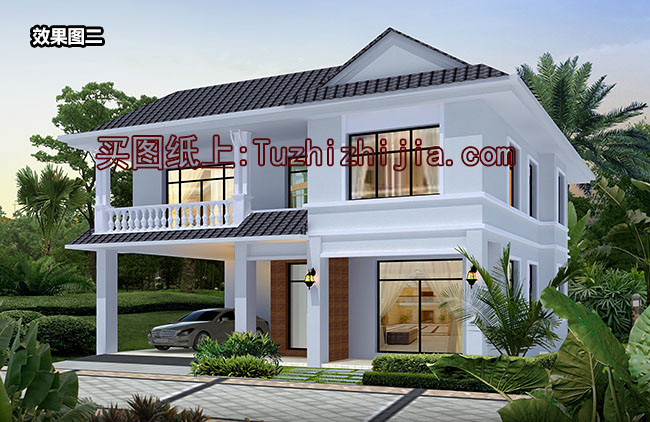 2025新款三間二層別墅設(shè)計(jì)圖，簡單實(shí)用造價(jià)低，款款熱銷！