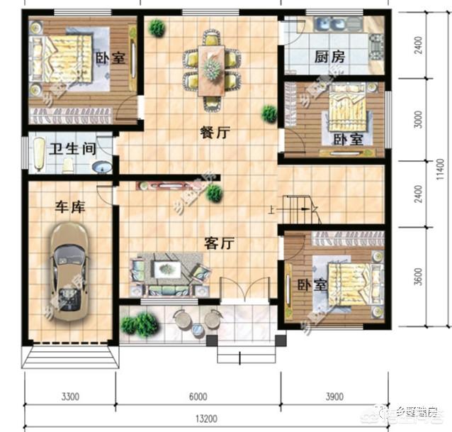 一層磚混結(jié)構(gòu)別墅設(shè)計(jì)圖，外觀(guān)大氣，布局實(shí)用，造價(jià)只要18萬(wàn)