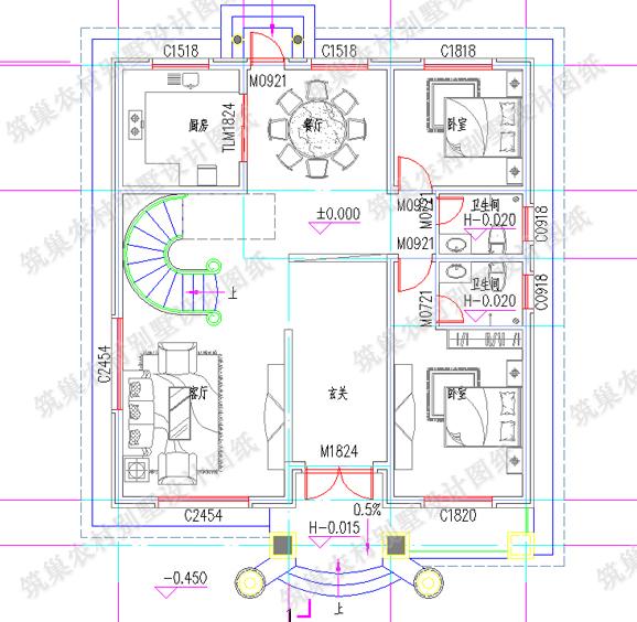 2款40萬以內(nèi)帶挑空客廳新農(nóng)村自建房設(shè)計(jì)圖，戶型實(shí)用大氣，一起來看看