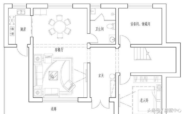 雙拼別墅設(shè)計圖，36萬蓋一棟，接上爸媽一起住