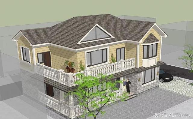 雙拼別墅設(shè)計圖，36萬蓋一棟，接上爸媽一起住