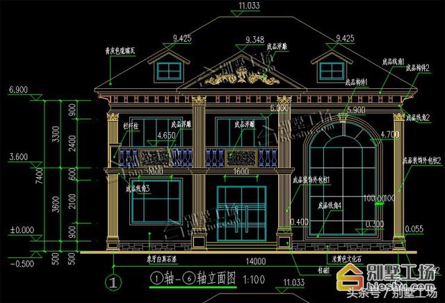 二層簡歐農(nóng)村別墅設(shè)計圖，挑高復(fù)式客廳，配色簡單，整體方正大方