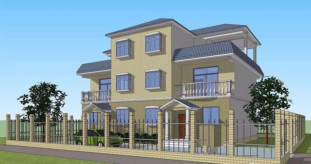 兩層半雙拼別墅設(shè)計(jì)圖，17x11.6米，適合家中兄弟二人建造