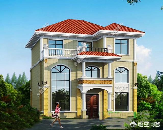 面寬12米，進(jìn)深10米的宅基地可以這樣建，推薦這款三層別墅設(shè)計(jì)圖