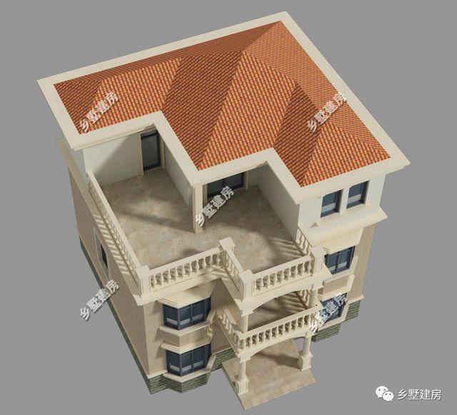 開間10米，進深9米的3層歐式自建房設計圖這樣設計會更加美觀