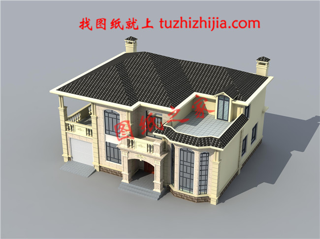 2019二層農(nóng)村新款別墅設(shè)計(jì)圖，帶車庫，帶鍋爐房