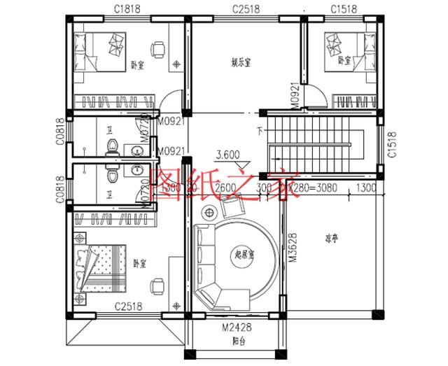 農(nóng)村二層別墅設(shè)計圖，簡單大方，占地面積120平方米到150平方米