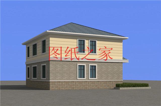 農(nóng)村二層別墅設(shè)計圖，簡單大方，占地面積120平方米到150平方米