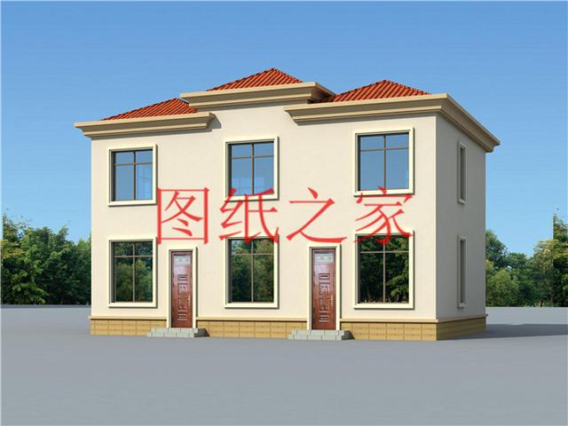 農(nóng)村二層別墅設(shè)計圖，簡單大方，占地面積120平方米到150平方米