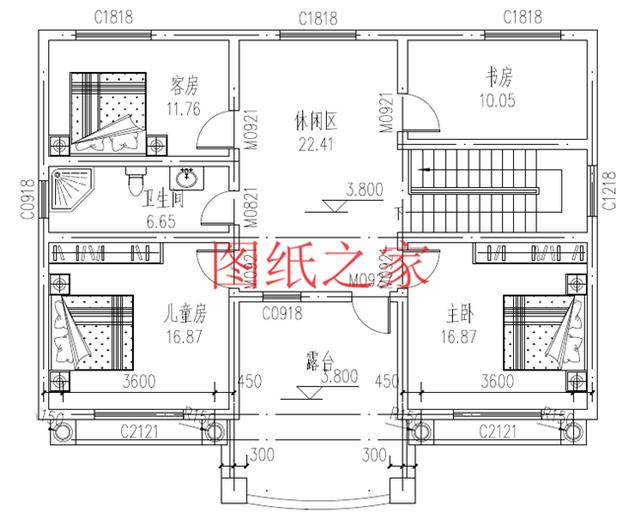 農(nóng)村二層別墅設(shè)計圖，簡單大方，占地面積120平方米到150平方米