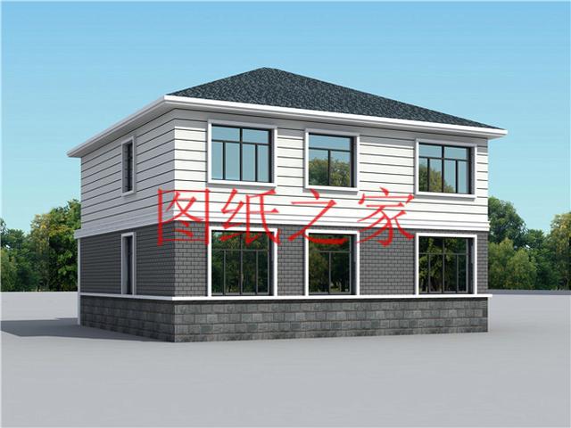 農(nóng)村二層別墅設(shè)計圖，簡單大方，占地面積120平方米到150平方米