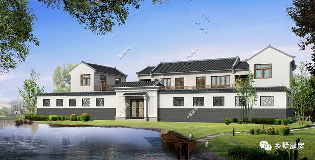 中式別墅設計圖，外型設計十分古典大方，彰顯地位和品味