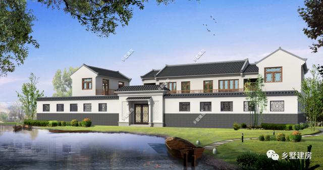 中式別墅設計圖，外型設計十分古典大方，彰顯地位和品味