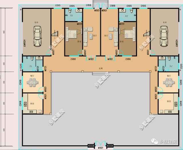 中式別墅設計圖，外型設計十分古典大方，彰顯地位和品味