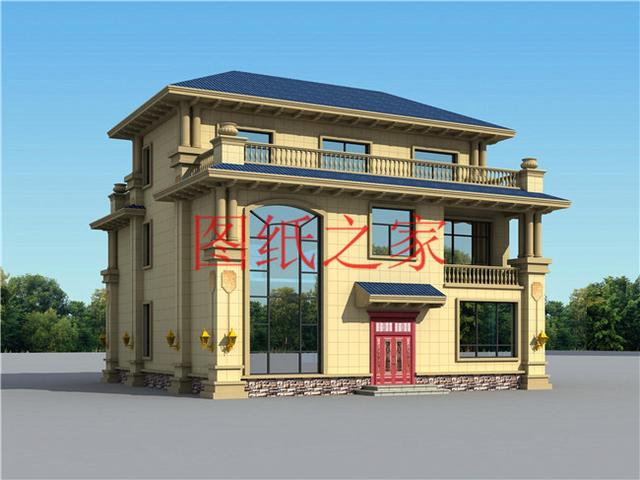 推薦4套時尚現代的三層別墅設計圖，客廳挑空，自建房的首選