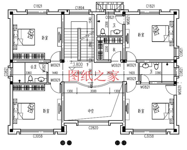 推薦4套時尚現代的三層別墅設計圖，客廳挑空，自建房的首選