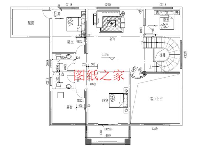 推薦4套時尚現代的三層別墅設計圖，客廳挑空，自建房的首選