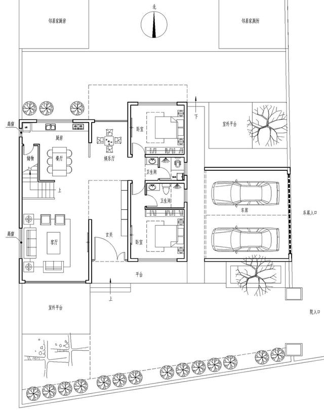 34萬(wàn)農(nóng)村別墅設(shè)計(jì)圖帶車庫(kù) 海南的朋友建房可以這樣建